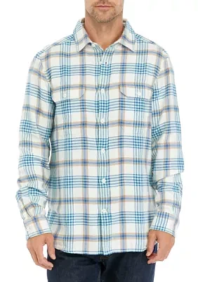 Men's Plaid Herringbone Flannel Workshirt