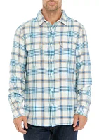 Men's Plaid Herringbone Flannel Workshirt