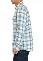 Men's Plaid Herringbone Flannel Workshirt