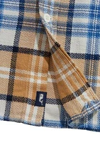 Men's Plaid Herringbone Flannel Work Shirt