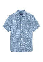 Men's Micro Floral Short Sleeve Shirt