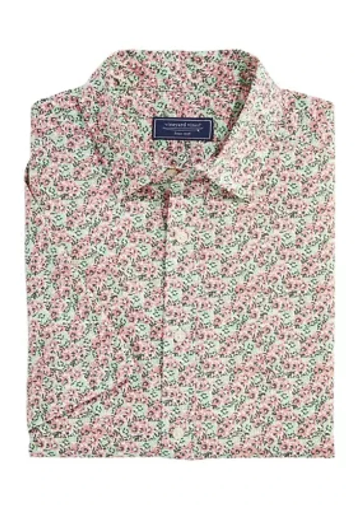 Gulf Floral Printed Casual Short Sleeve Shirt