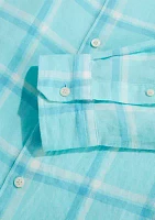 Plaid Linen Bendback Tisbury Shirt