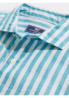 Men's Stripe Linen Bendback Tisbury Shirt