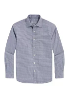 Gingham Spread Collar Dress Shirt