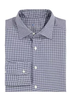 Gingham Spread Collar Dress Shirt