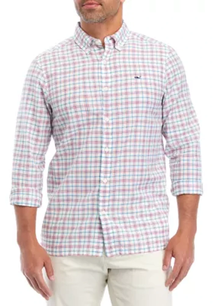 Men's Plaid Madras Whale Shirt