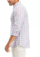 Men's Plaid Madras Whale Shirt