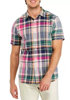 Men's Cotton Madras Plaid Shirt