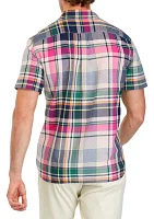 Men's Cotton Madras Plaid Shirt