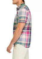 Men's Cotton Madras Plaid Shirt