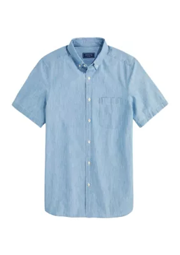 Men's Chambray Short Sleeve Shirt