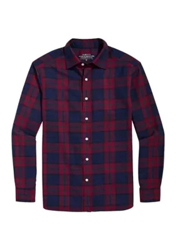 Men's Plaid On the Go Brushed Twill Shirt