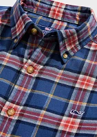 Men's Flannel Plaid Whale Shirt