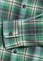 Men's Plaid Printed Midweight Twill Utility Shirt