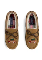 Embroidered Icon Moccasin Slippers