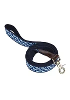 Micro Whale Leather Canvas Club Dog Leash