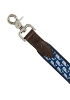 Micro Whale Leather Canvas Club Dog Leash