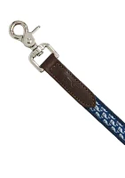 Micro Whale Leather Canvas Club Dog Leash