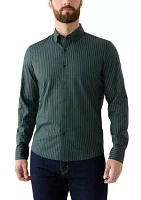 Men's Long Sleeve Button Down Shadow Stripe Shirt