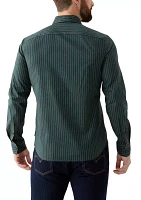 Men's Long Sleeve Button Down Shadow Stripe Shirt