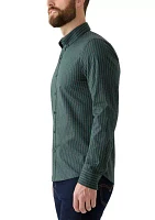 Men's Long Sleeve Button Down Shadow Stripe Shirt