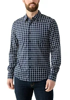 Slim Windowpane Printed Shirt