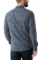 Slim Windowpane Printed Shirt