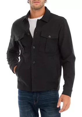 Men's Long Sleeve Double Face Shirt Jacket