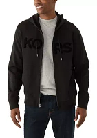 Men's Tufted Logo Full Zip Sweatshirt