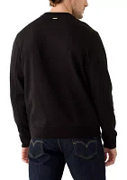 Men's Embossed Logo Crew Neck Sweatshirt