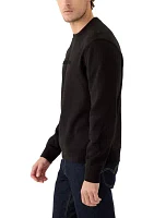 Men's Embossed Logo Crew Neck Sweatshirt