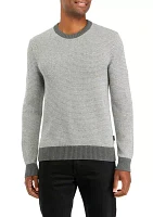 Men's Novelty Stitch Crew Neck Sweater