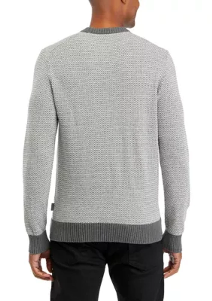 Men's Novelty Stitch Crew Neck Sweater