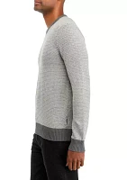 Men's Novelty Stitch Crew Neck Sweater