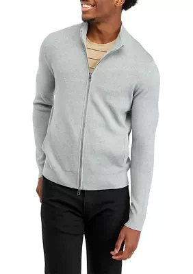 Men's Double Knit Zip Sweater