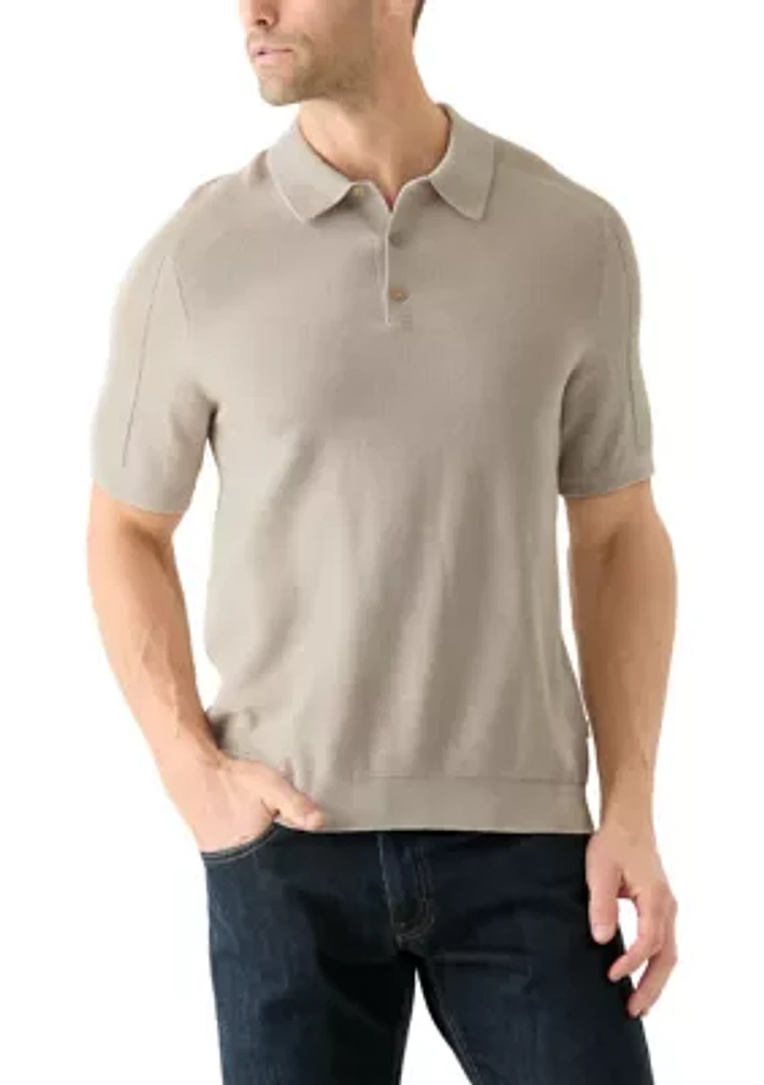 Men's Texture Mouline Polo Shirt
