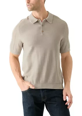 Men's Texture Mouline Polo Shirt