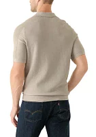 Men's Texture Mouline Polo Shirt
