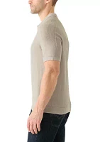 Men's Texture Mouline Polo Shirt