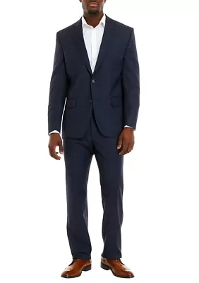 Single Breasted Blue Tic Weave Jacket
