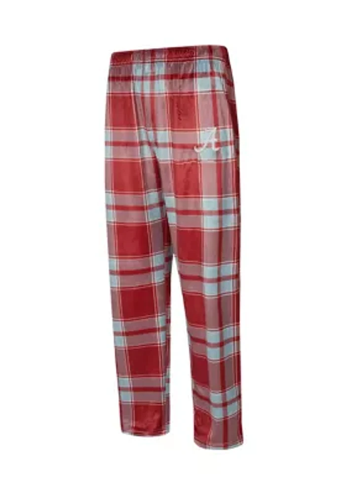 NCAA Alabama Crimson Tide Embry Plaid Silky Fleece Pants