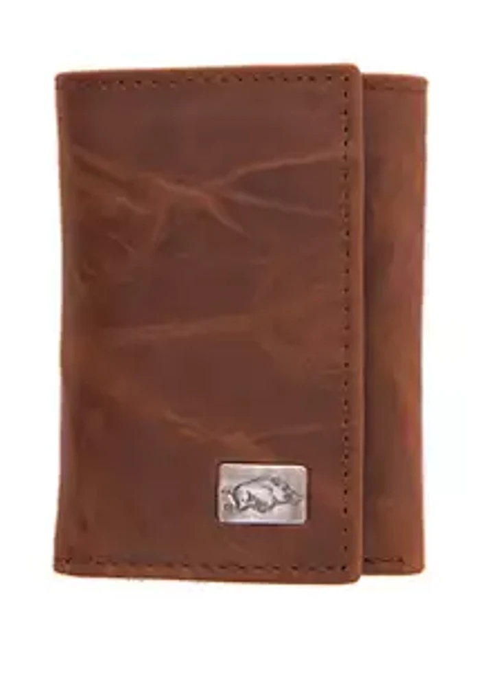 Eagles Wings NCAA Arkansas Razorbacks Tri Fold Wallet