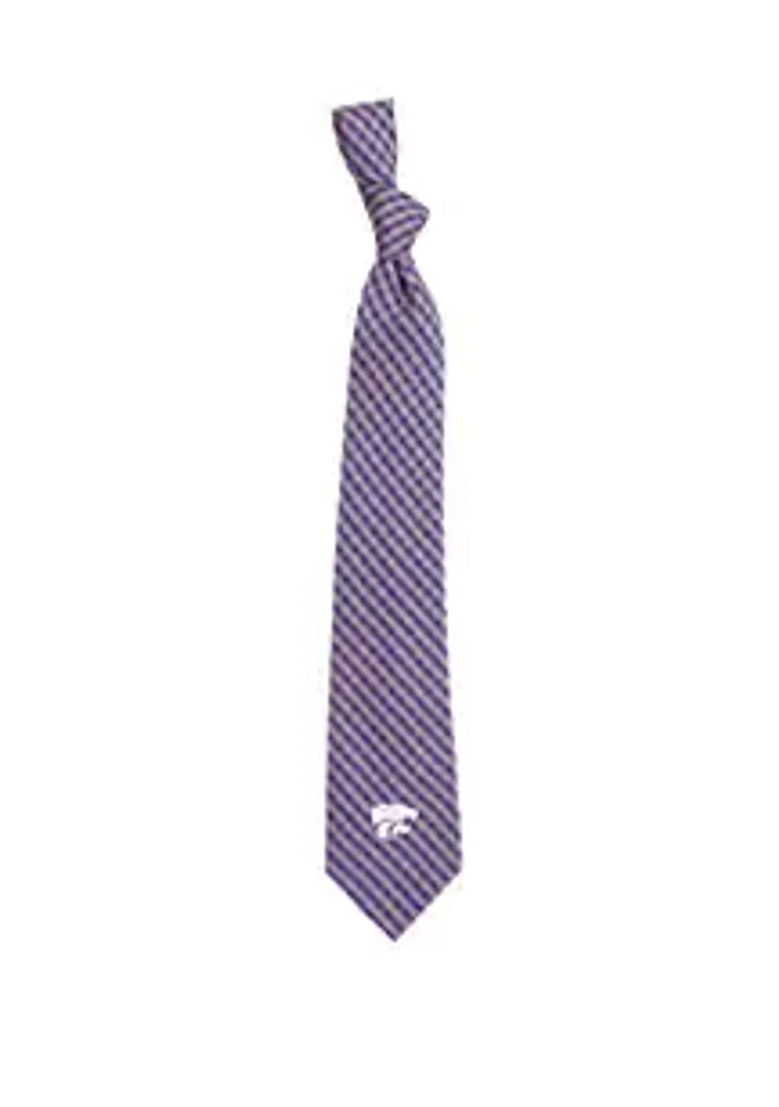 Eagles Wings NCAA Kansas State Wildcats Gingham Tie