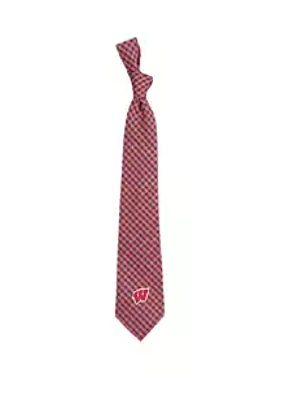 Eagles Wings NCAA Wisconsin Badgers Gingham Tie