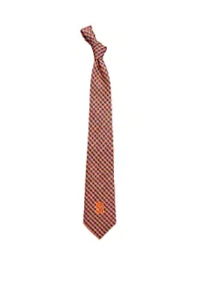 Eagles Wings NCAA Syracuse Orangemen Gingham Tie