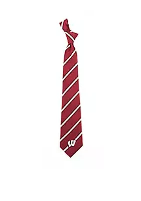 Eagles Wings Wisconsin Badgers Woven Poly 1 Tie