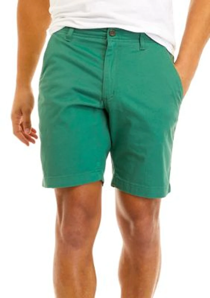 9" Flat Front Shorts