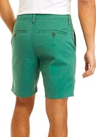 9" Flat Front Shorts