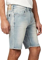 Men's Slim Parker Contrasted and Crinkled Shorts